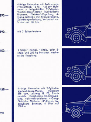 Preisliste 1961 - Seite 1