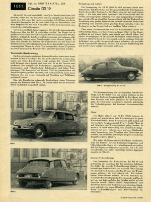 Test Citroën DS 19 - 10/1960 - Seite 1