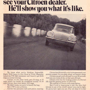 Citroën The One Car That's All Cars In One, 1970 USA