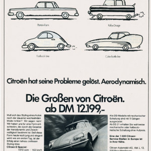 Die großen von Citroën, Aerodynamik, 1972