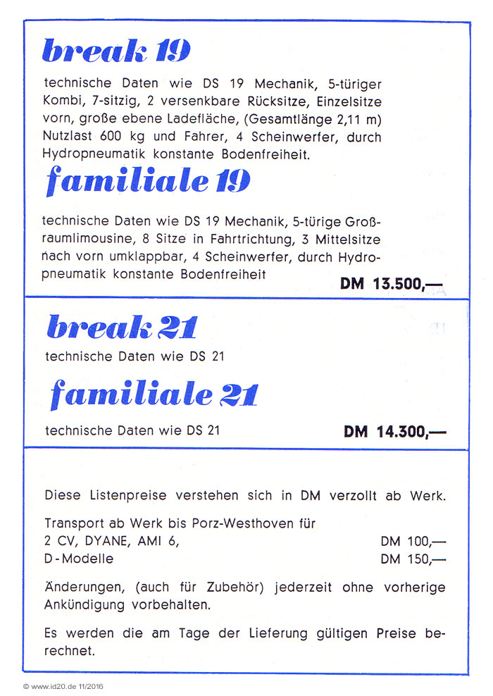 Preisliste September 1967 (Seite 4)