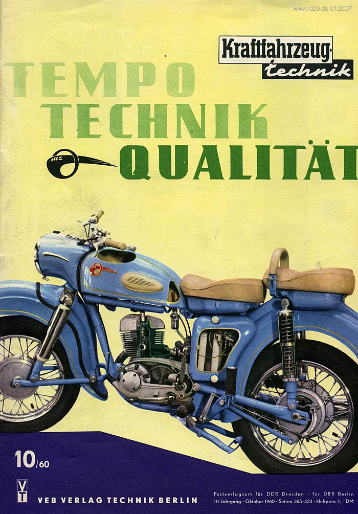 Kraftfahrzeugtechnik 10/1960 (Deckblatt)