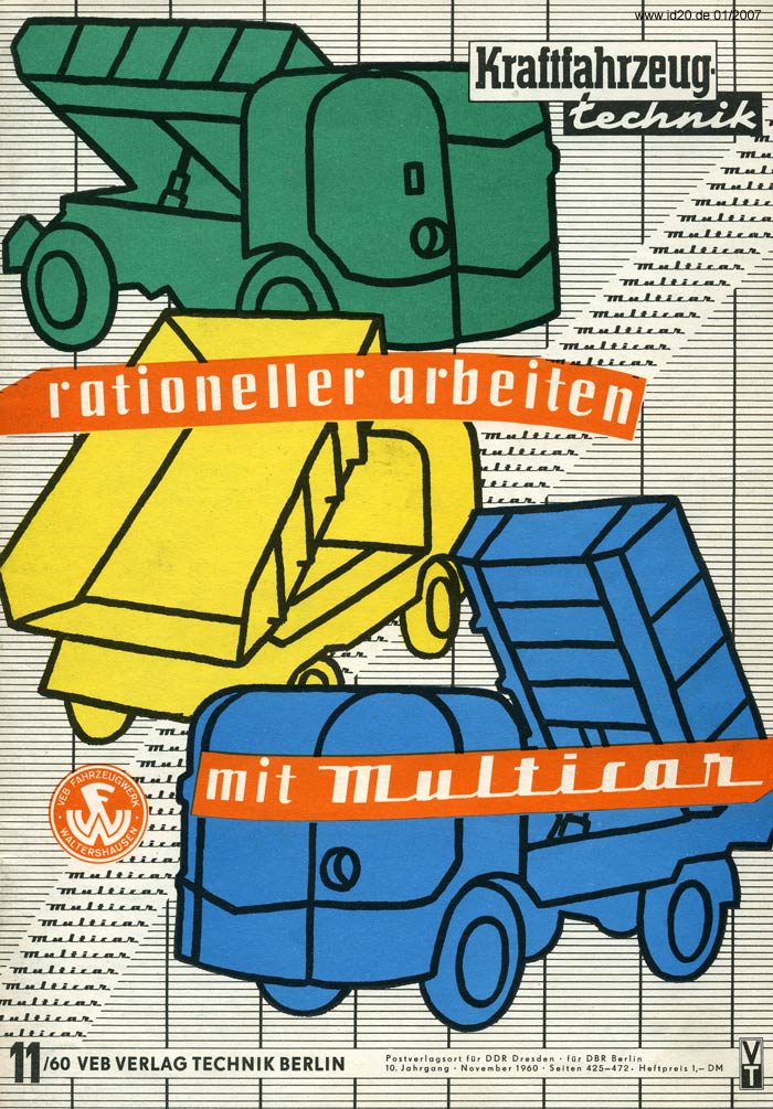 Kraftfahrzeugtechnik 11/1960 (Deckblatt)