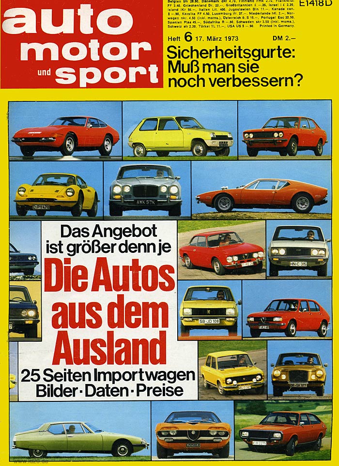 Auto, Motor und Sport - 6/1973 (Deckblatt)