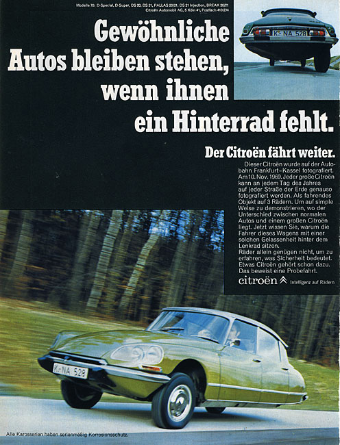 Gewöhnliche Autos, 1970